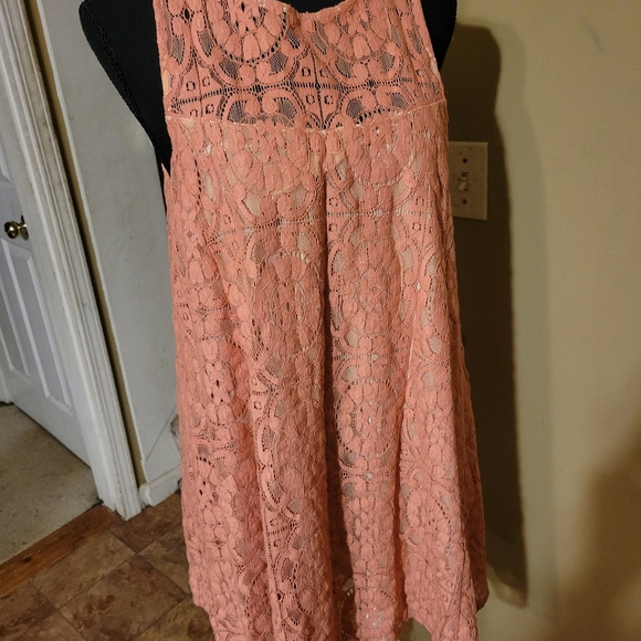 Free People Mauve Lace Slip on Dress - Picture 10 of 10